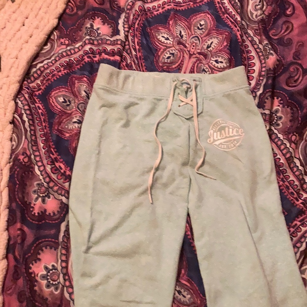 Justice sweat pants with string and logo (blue)